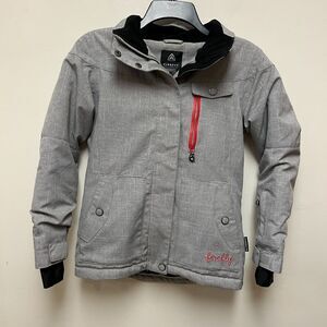 Firefly Aquabase Elite Hooded Winter Jacket Microcheck Gray Unisex S/P 8000mm